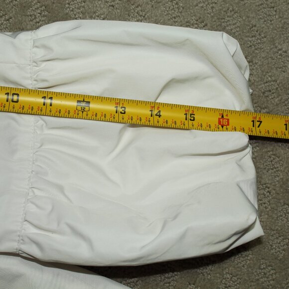 Vintage Y2K Chico's Cropped 3/4 Sleeve White Rain Jacket - Picture 5 of 6